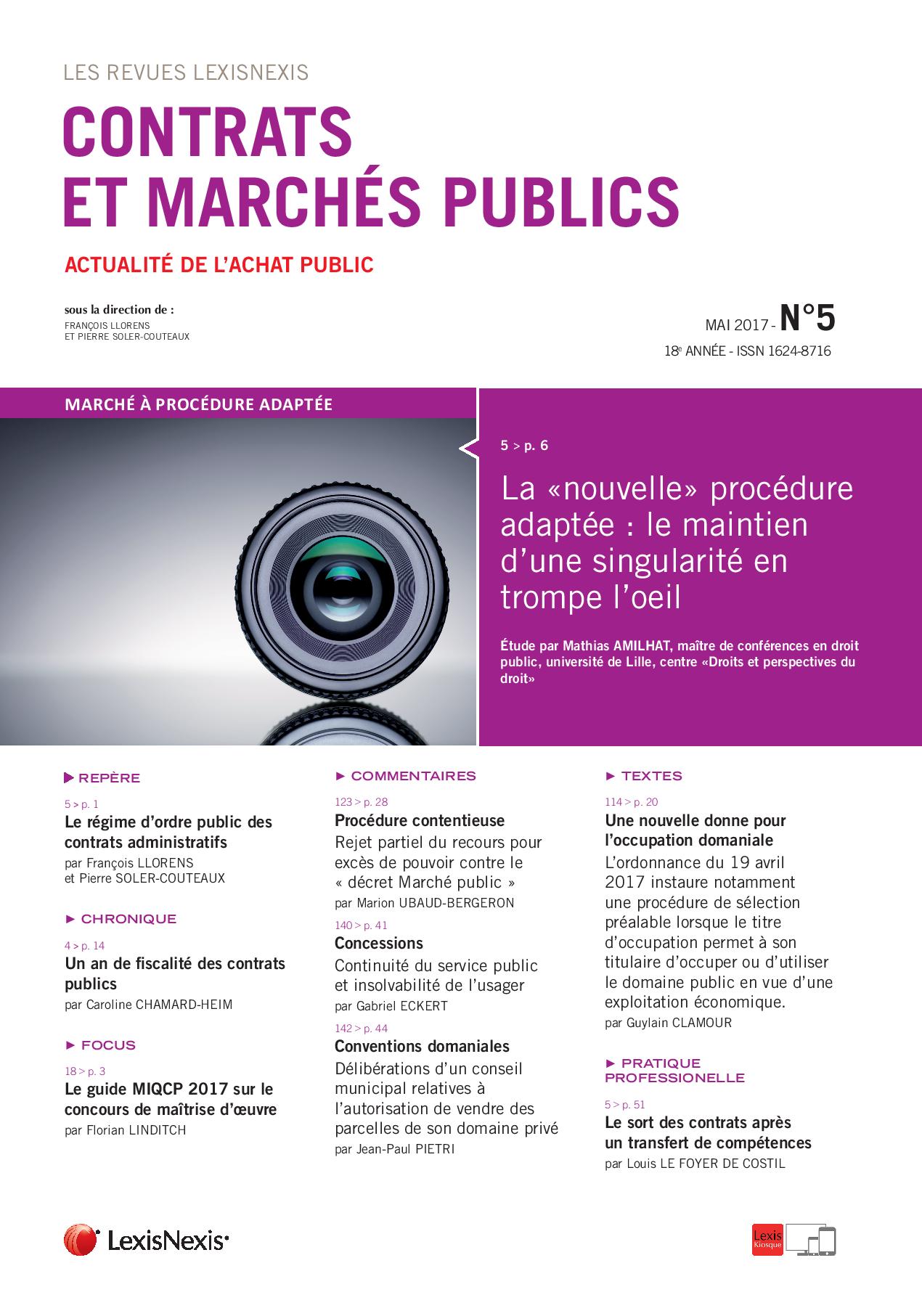 Contrats-et-Marchés-publics-n°-5-Mai-2017
